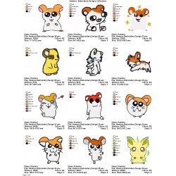 12 Hamtaro Embroidery Designs Collections 03